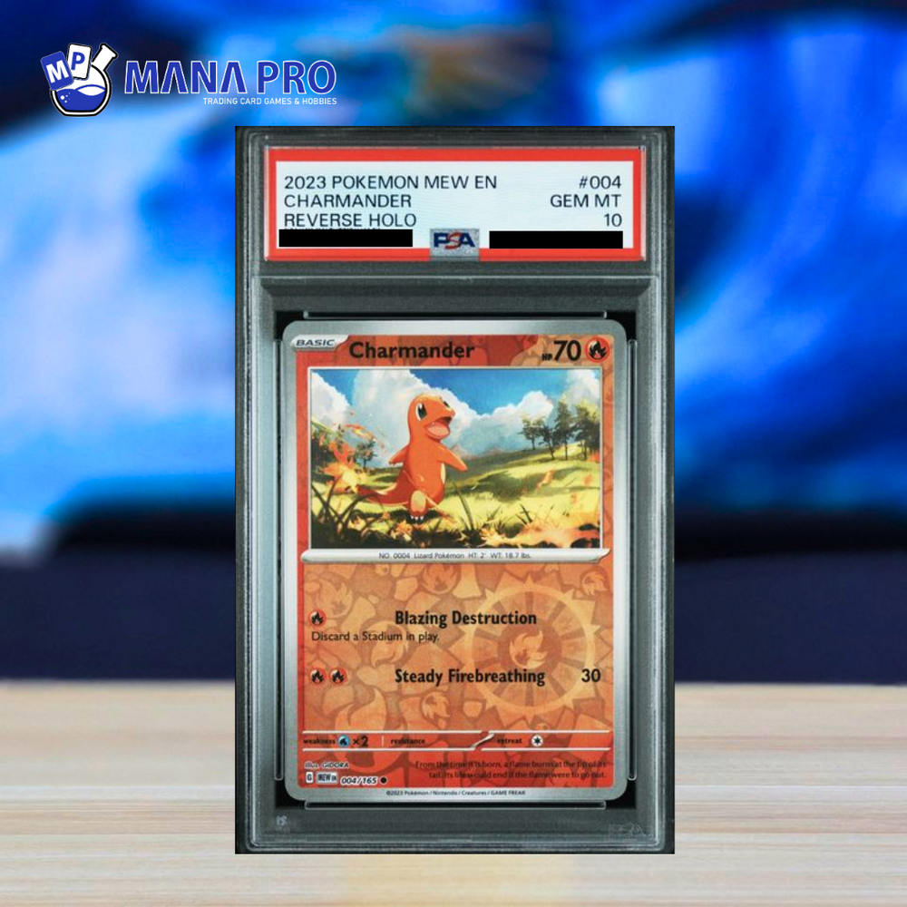 (PSA 10) 2023 POKEMON MEW EN-151 004/165 CHARMANDER REVERSE HOLO
