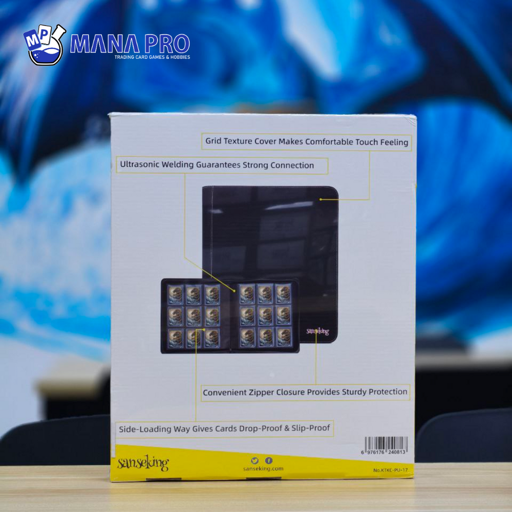 9 POCKET PU LEATHER ZIPPER TOPLOADER CARD BINDER