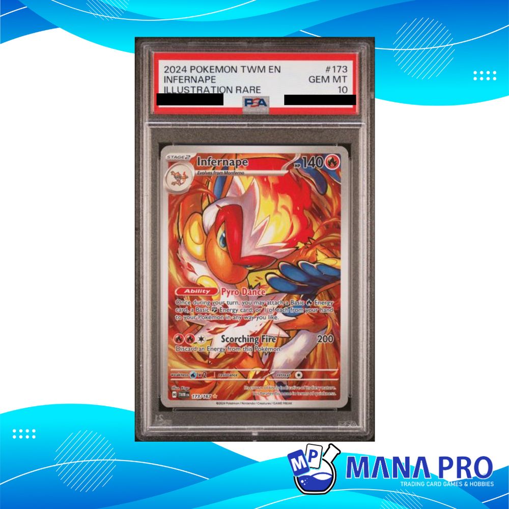(PSA 10) 2024 POKEMON TWM EN-TWILIGHT MASQUERADE 173/167 INFERNAPE ILLUSTRATION RARE