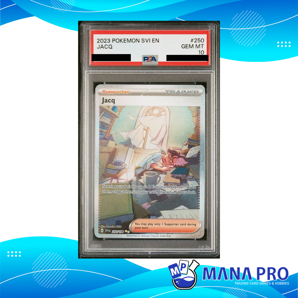 (PSA 10) 2023 POKEMON SVI EN-SCARLET & VIOLET 250/198 JACQ SPECIAL ILLUSTRATION RARE