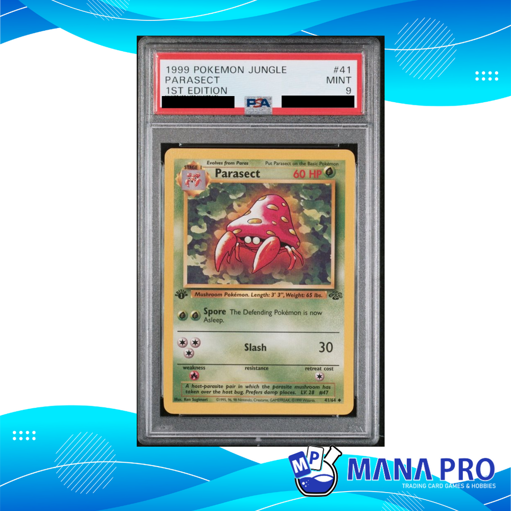 (PSA 9) 1999 POKEMON JUNGLE 41/64 PARASECT 1ST EDITION