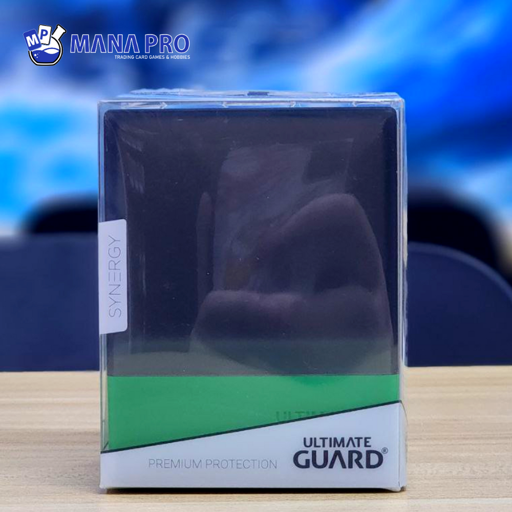 ULTIMATE GUARD BOULDER BLACK/GREEN 100+ DECK CASE SYNERGY SERIES