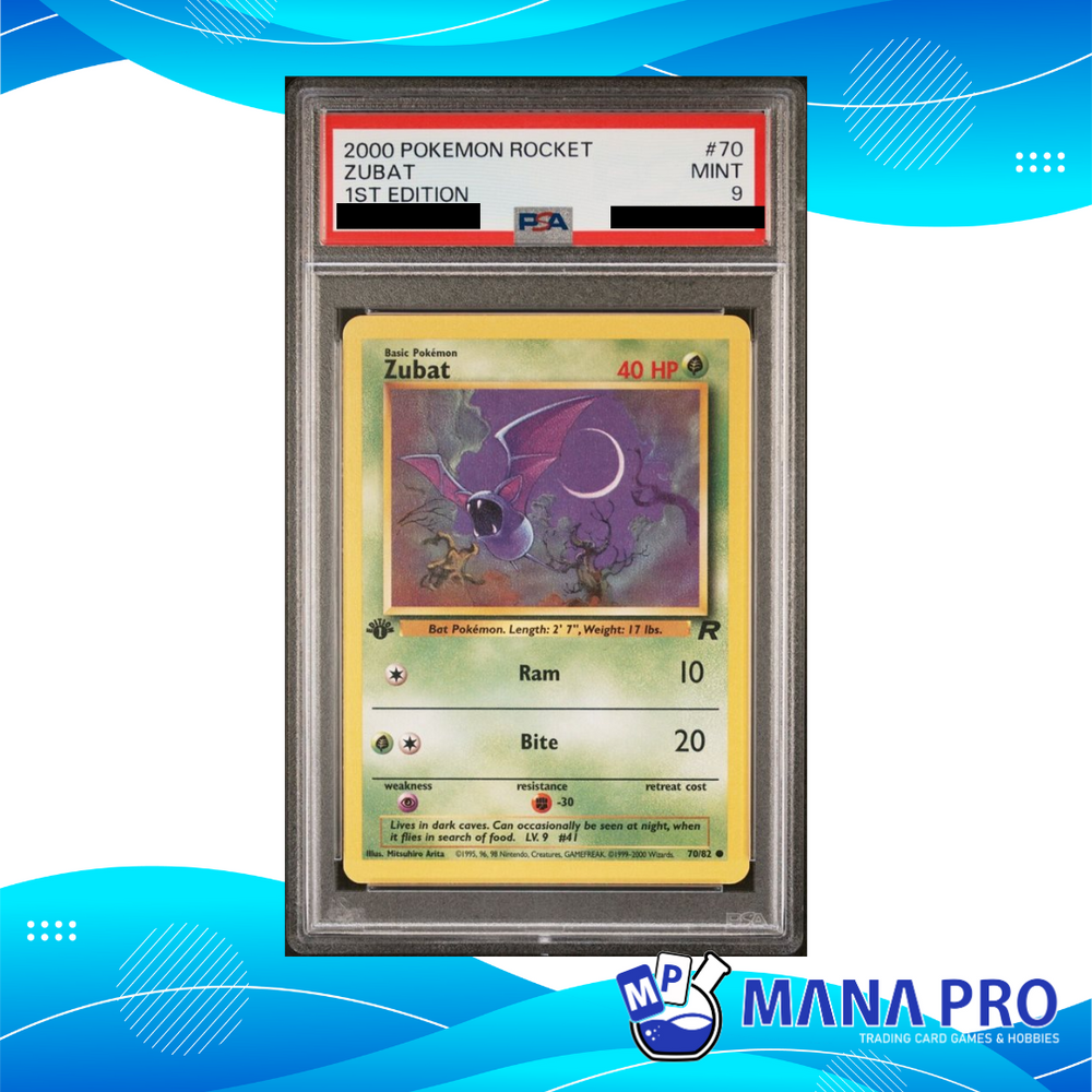 (PSA 9) 2000 POKEMON ROCKET 70/82 ZUBAT 1ST EDITION