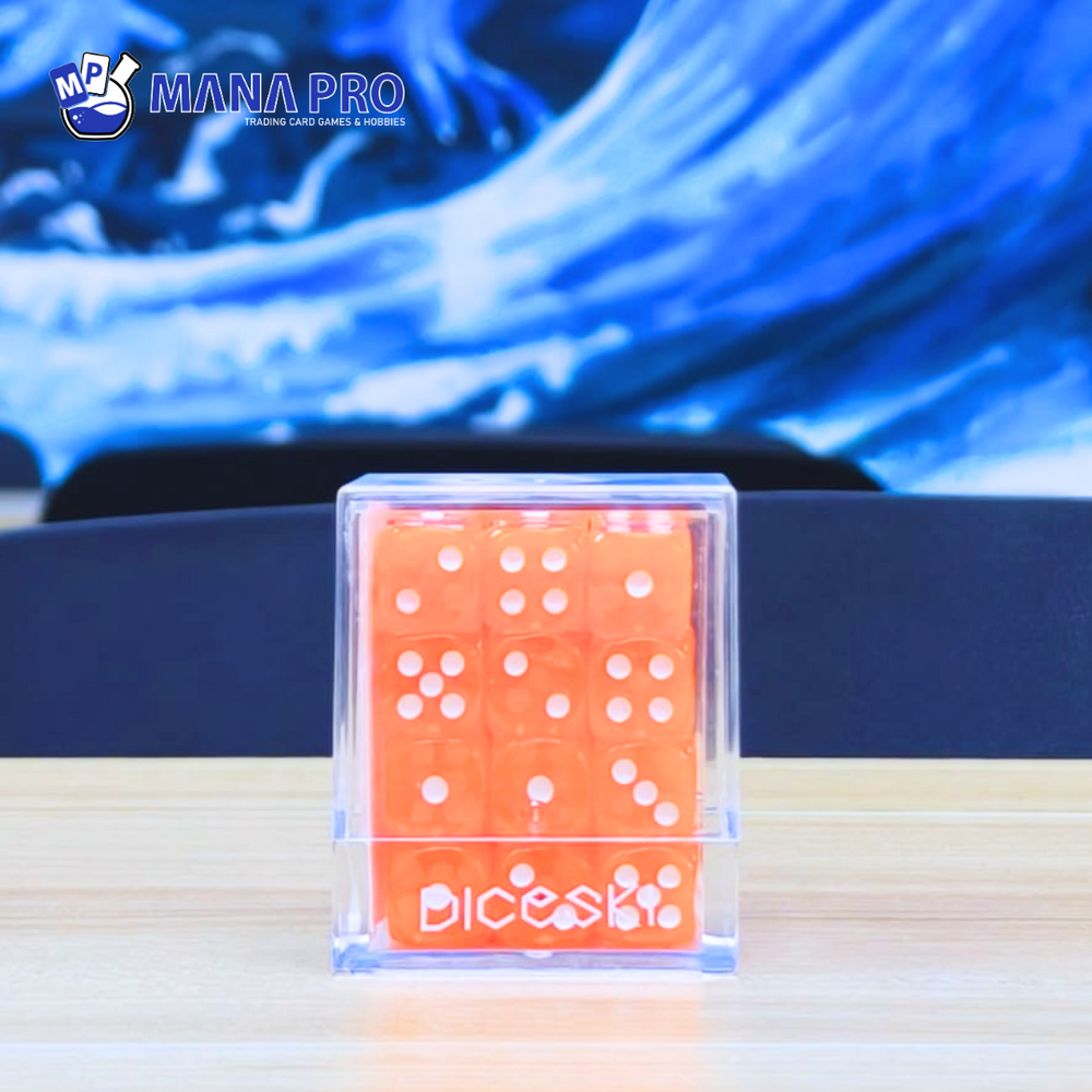 DICESKI Translucent 12mm D6 Orange (36 Dice)