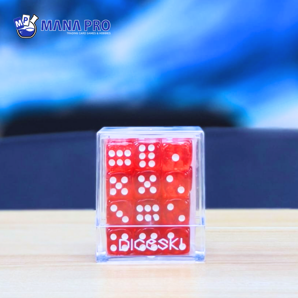 DICESKI Translucent 12mm D6 Red (36 Dice)