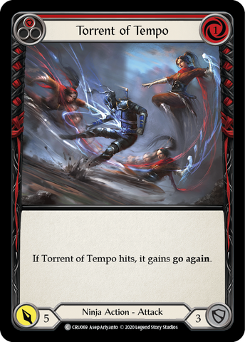 Torrent of Tempo (Red) [CRU069] 1st Edition Rainbow Foil