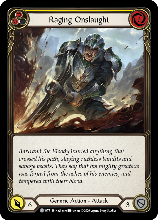 Raging Onslaught (Yellow) [WTR189] Unlimited Edition Normal
