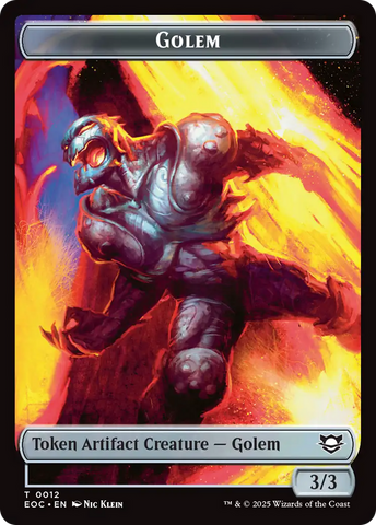 Golem (0012) // Golem (0014) Double-Sided Token [Edge of Eternities Tokens]