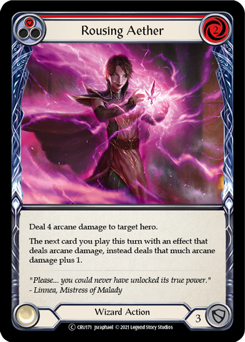 Rousing Aether (Red) (Rainbow Foil) [CRU171-RF] Unlimited Rainbow Foil