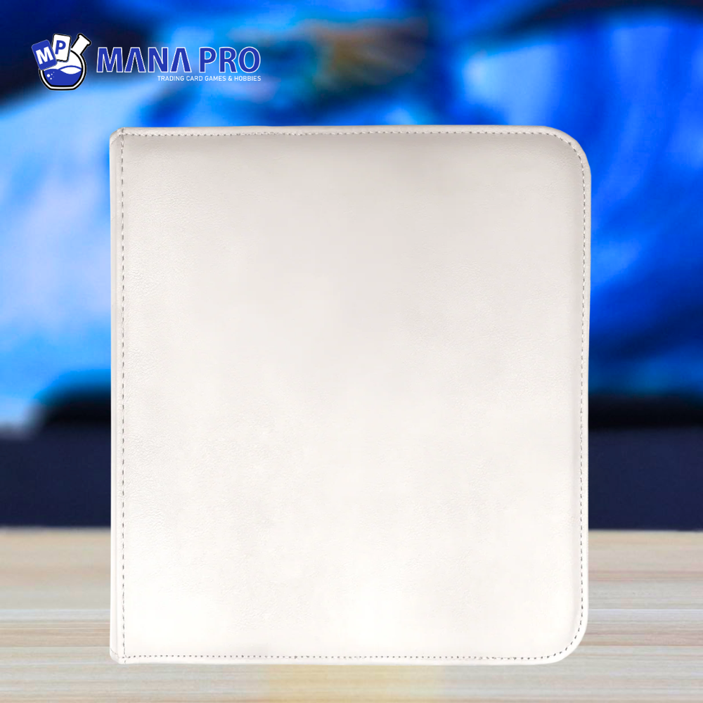 12 POCKET WHITE ZIPPED BINDER