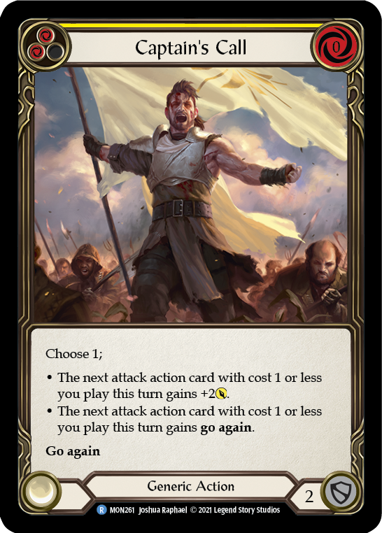 Captain's Call (Yellow) (Rainbow Foil) [MON261-RF] 1st Edition Rainbow Foil