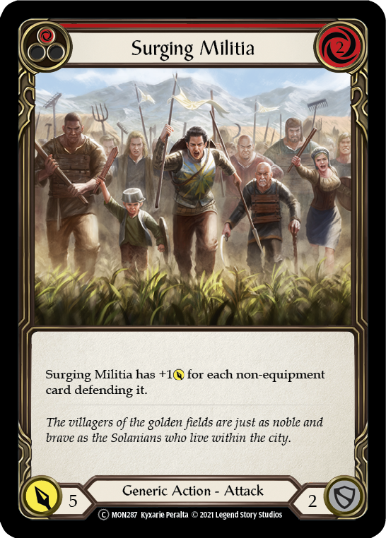 Surging Militia (Red) [U-MON287] Unlimited Edition Normal