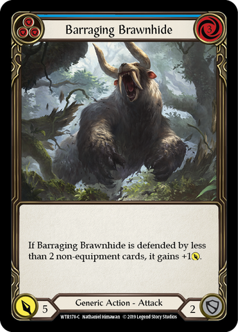 Barraging Brawnhide (Blue) [WTR178-C] Alpha Print Rainbow Foil