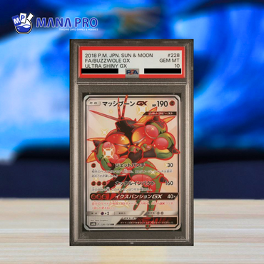 (PSA 10) 2018 POKEMON JAPANESE SUN & MOON ULTRA SHINY GX #228 FA/BUZZWOLE GX ULTRA SHINY GX