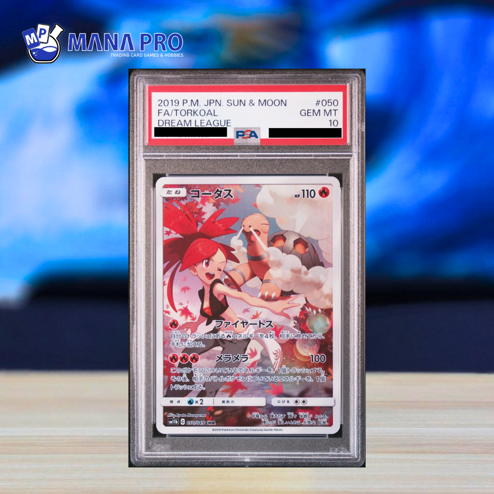 (PSA 10) 2019 POKEMON JAPANESE SUN & MOON DREAM LEAGUE 050/049 FA/TORKOAL DREAM LEAGUE