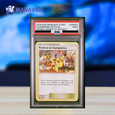 (PSA 9) 2019 POKEMON SM BLACK STAR PROMO SM231 CHAMPIONS FESTIVAL PROMO-WORLD 19-SPANISH