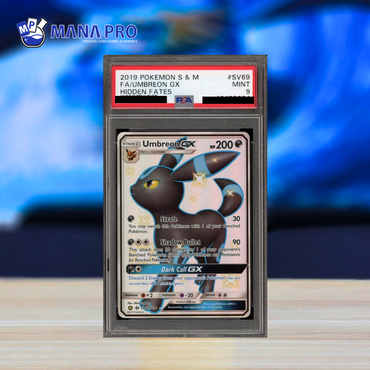 (PSA 9) 2019 POKEMON SUN & MOON HIDDEN FATES #SV69 FA/UMBREON GX HIDDEN FATES