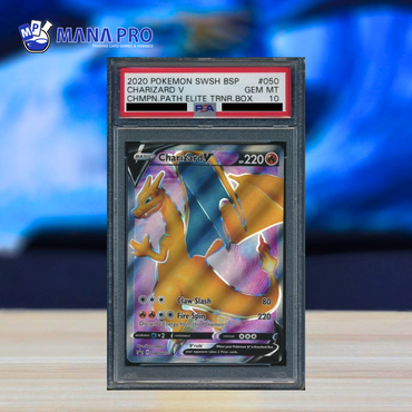(PSA 10) 2020 POKEMON SWSH BLACK STAR PROMO SWSH050 CHARIZARD V CHMPN.PATH ELITE TRNR.BOX