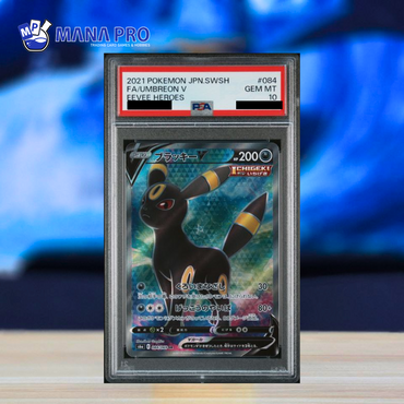 2021 POKEMON JAPANESE SWORD & SHIELD EEVEE HEROES 084/069 FA/UMBREON V EEVEE HEROES PSA 10