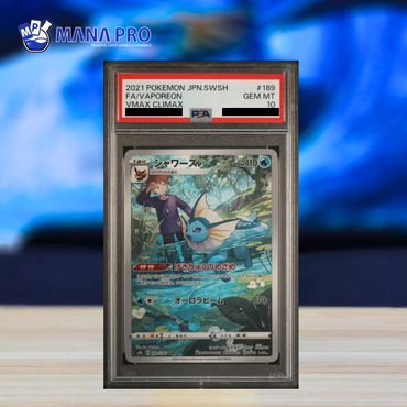 (PSA 10) 2021 POKEMON JAPANESE SWORD & SHIELD VMAX CLIMAX #189 FA/VAPOREON VMAX CLIMAX