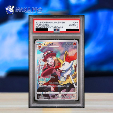 (PSA 10) 2022 POKEMON JAPANESE SWORD & SHIELD INCANDESCENT ARCANA 069/068 FA/BRAIXEN INCANDESCENT ARCANA