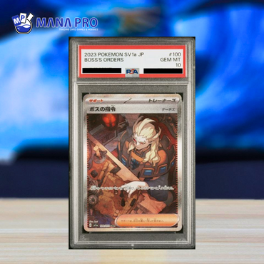 (PSA 10) 2023 POKEMON JAPANESE SV1a-TRIPLET BEAT 100/073 BOSS'S ORDERS SPECIAL ART RARE
