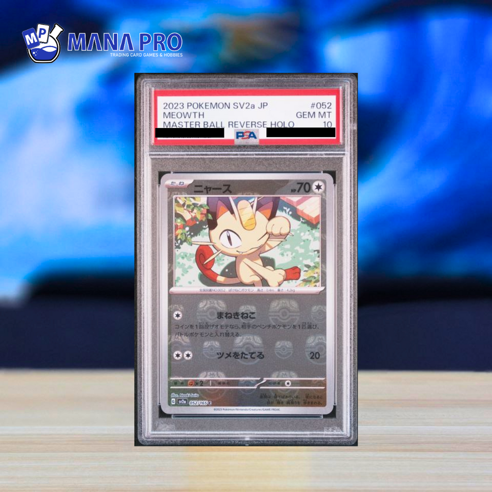 (PSA 10) 2023 POKEMON JAPANESE SV2a-POKEMON 151 #052 MEOWTH MASTER BALL REVERSE HOLO