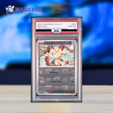 (PSA 10) 2023 POKEMON JAPANESE SV2a-POKEMON 151 #052 MEOWTH MASTER BALL REVERSE HOLO