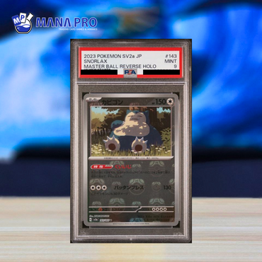 (PSA 9) 2023 POKEMON JAPANESE SV2a-POKEMON 151 143 SNORLAX MASTER BALL REVERSE HOLO