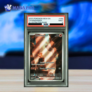 (PSA 9) 2023 POKEMON MEW EN-151 168/165 CHARMANDER ILLUSTRATION RARE