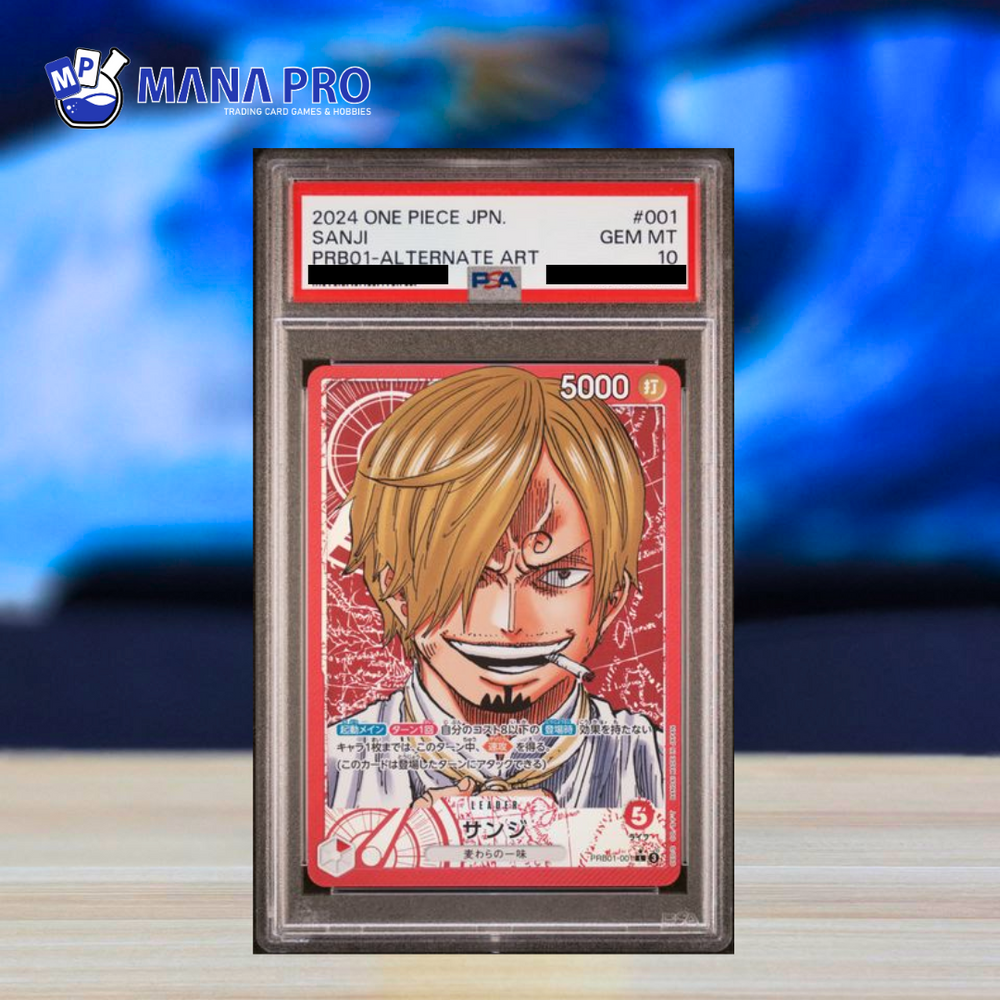 (PSA 10) 2024 ONE PIECE JAPANESE PRB01-PREMIUM BOOSTER - ONE PIECE CARD THE BEST- #001 SANJI ALTERNATE ART