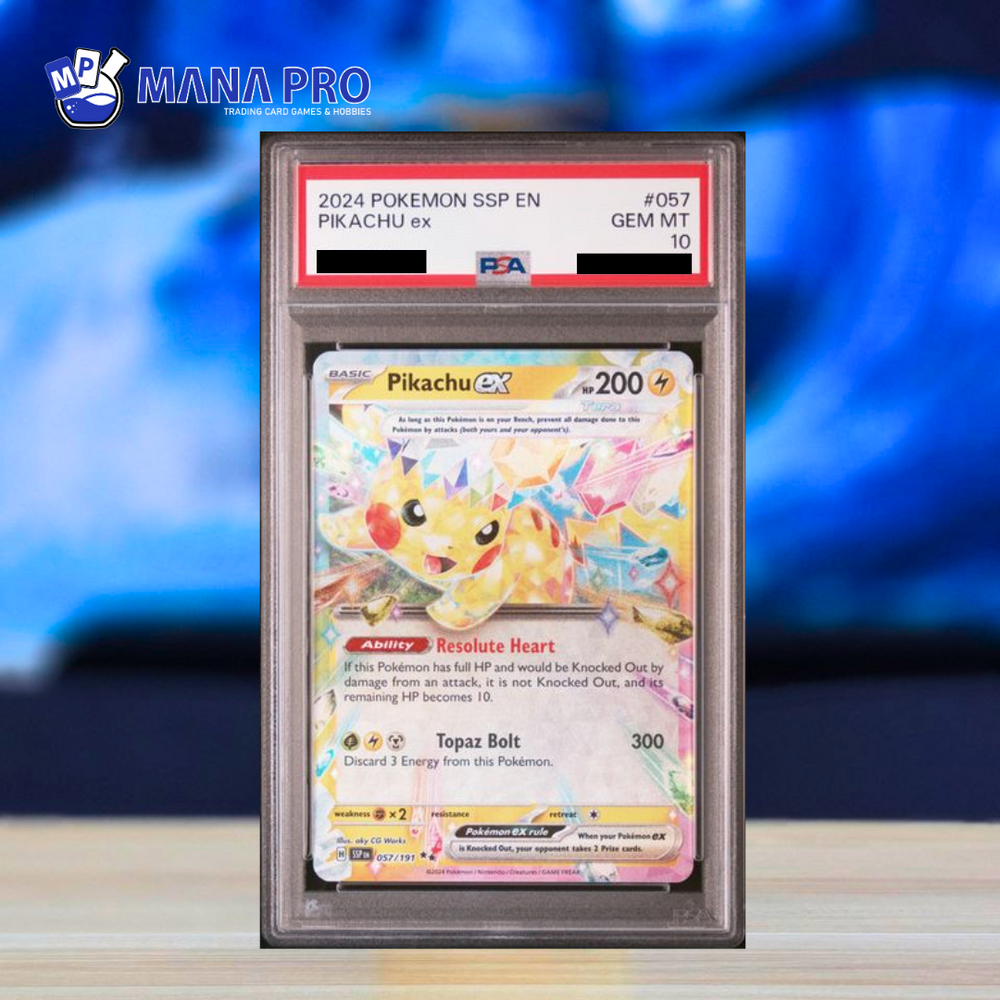 2024 POKEMON SSP EN-SURGING SPARKS 057/191 PIKACHU ex PSA 10