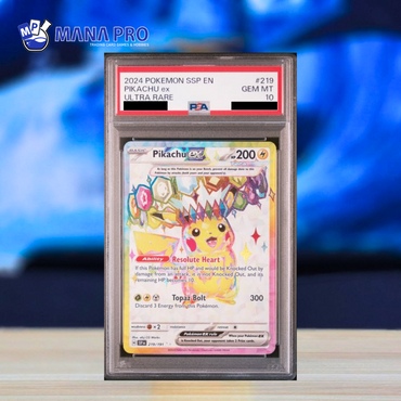 2024 POKEMON SSP EN-SURGING SPARKS 219/191 PIKACHU ex ULTRA RARE PSA 10