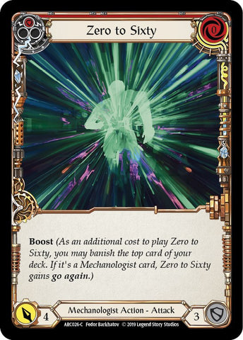 Zero to Sixty (Red)