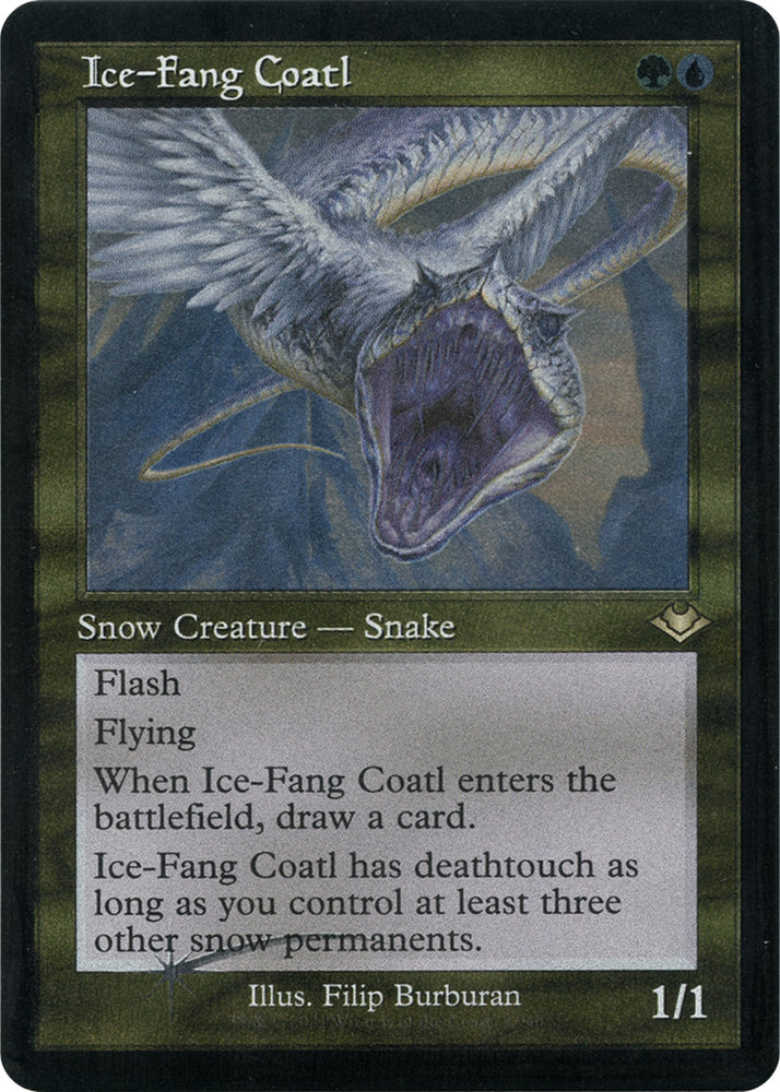 Ice-Fang Coatl (Retro Frame) (Foil Etched)