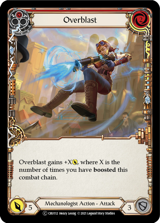 Overblast (Red) (Rainbow Foil) [CRU112-RF] Unlimited Rainbow Foil