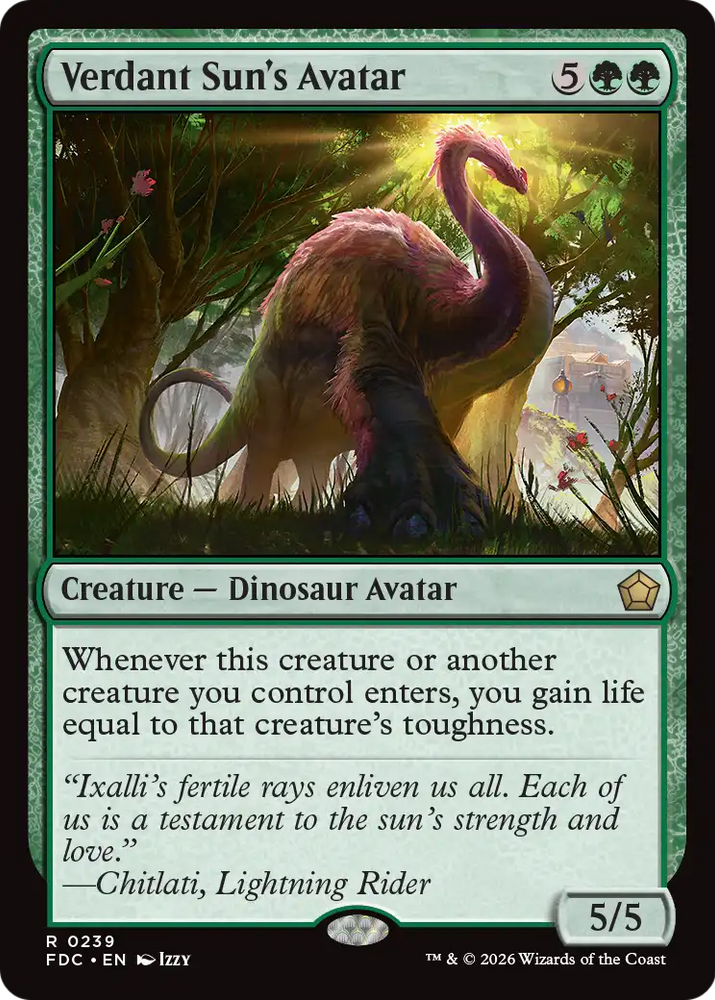 Verdant Sun's Avatar [Foundations Commander]