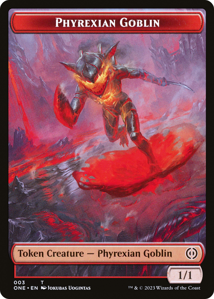 Phyrexian Goblin // Poison Counter Double-Sided Token [Phyrexia: All Will Be One Tokens]