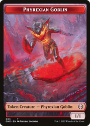 Phyrexian Goblin // Poison Counter Double-Sided Token [Phyrexia: All Will Be One Tokens]
