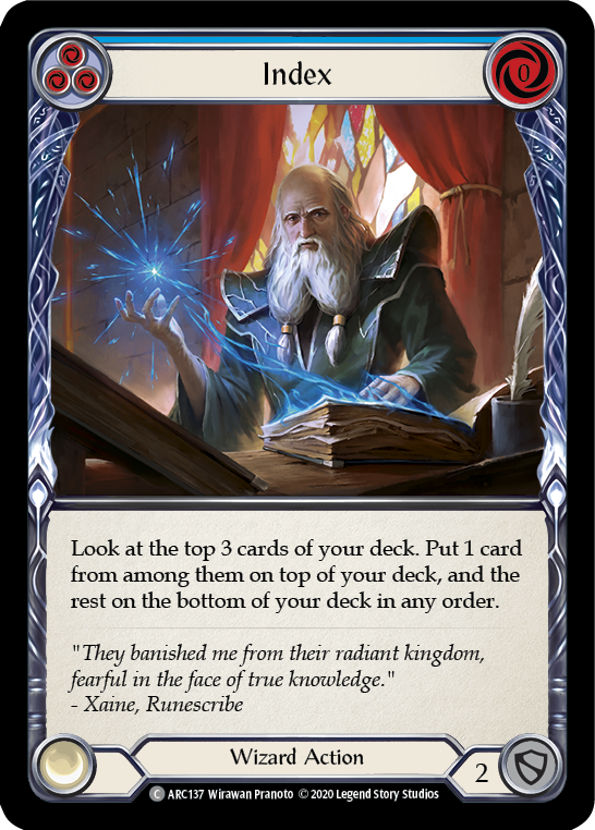 Index (Blue) [ARC137] Unlimited Edition Rainbow Foil