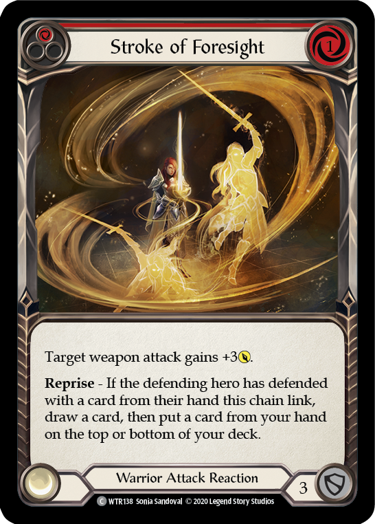 Stroke of Foresight (Red) [WTR138] Unlimited Edition Rainbow Foil