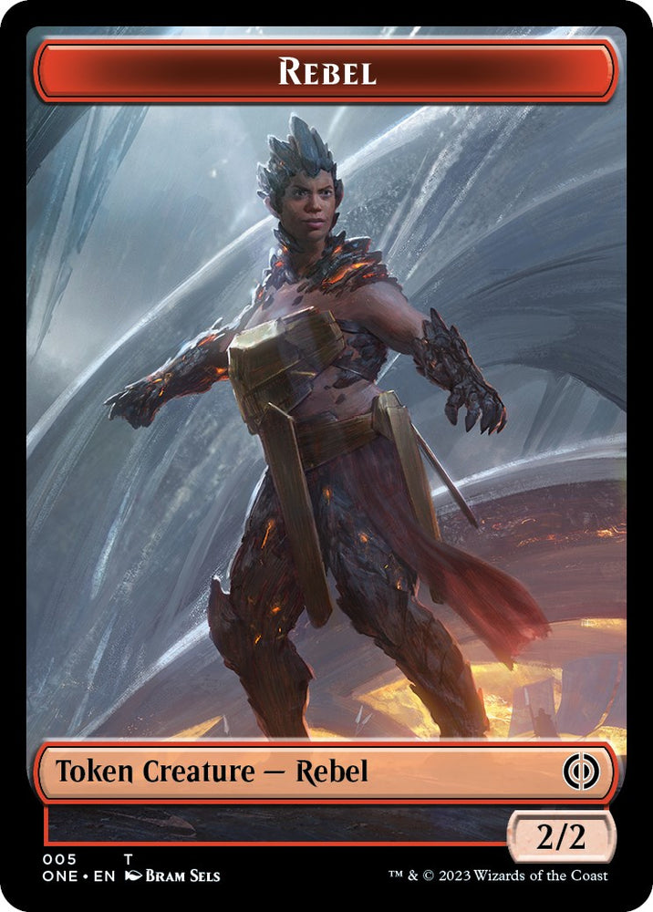 Rebel // Emblem - Koth, Fire of Resistance Double-Sided Token