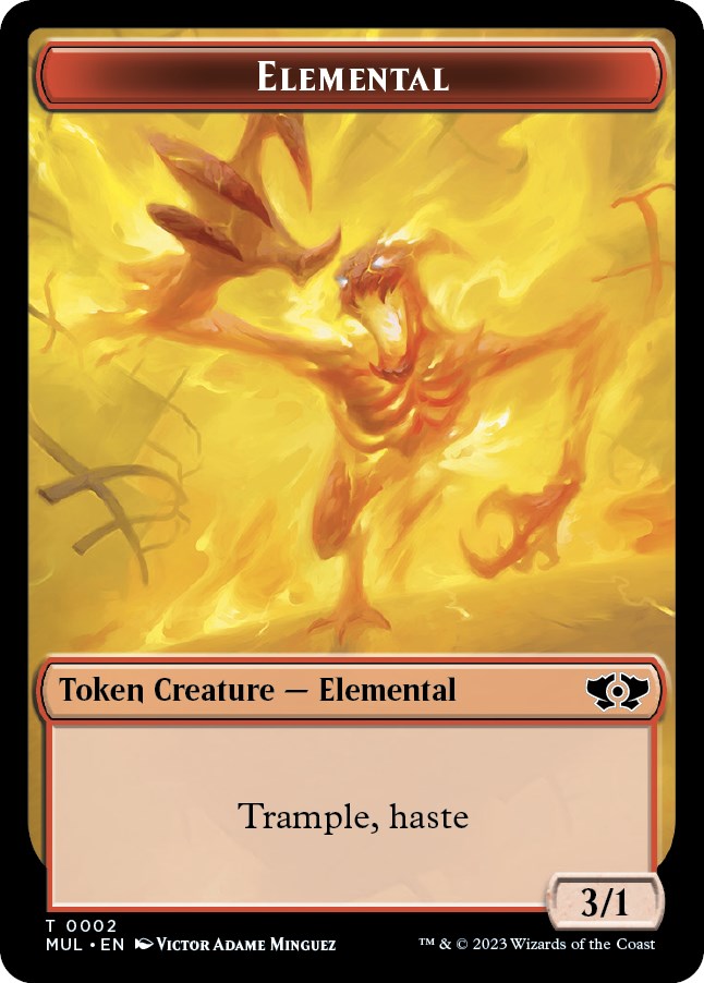 Elemental (0002) // Spirit (0014) Double-Sided Token