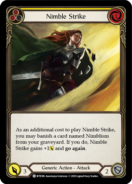 Nimble Strike (Yellow) [WTR186] Unlimited Edition Rainbow Foil