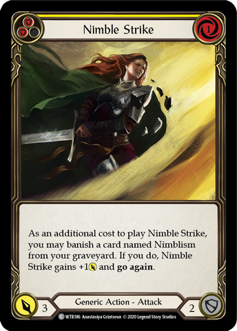 Nimble Strike (Yellow) [WTR186] Unlimited Edition Rainbow Foil