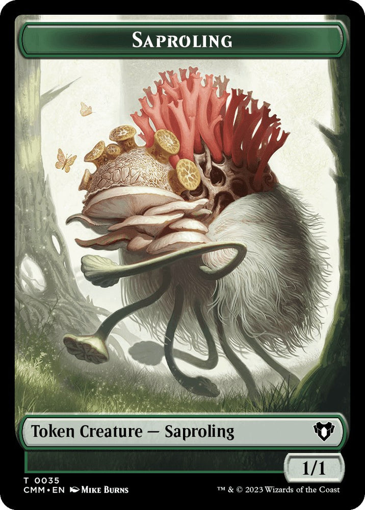 Saproling // Knight Double-Sided Token