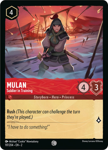Mulan - Soldier in Training (117/204) [Rise of the Floodborn]