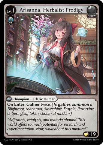 Arisanna, Herbalist Prodigy