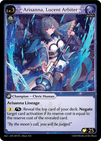 Arisanna, Lucent Arbiter