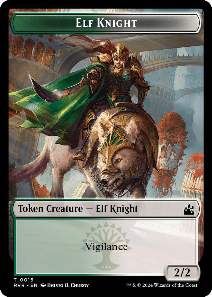 Elf Knight // Centaur Double-Sided Token